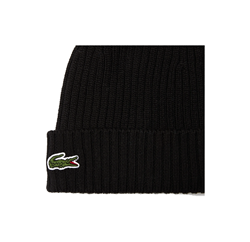 Berretto in lana spazzolata a costine Nero RB0001 031